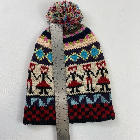 Forever‎ 21 Multicolor Knit Beanie with Pom-Pom O/S - Picture 5 of 7